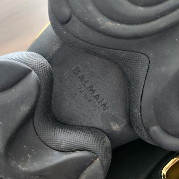 Authentic Balmain B-Bold low-top sneakers Black 7 Designer Grunge Futuristic - Picture 12 of 14
